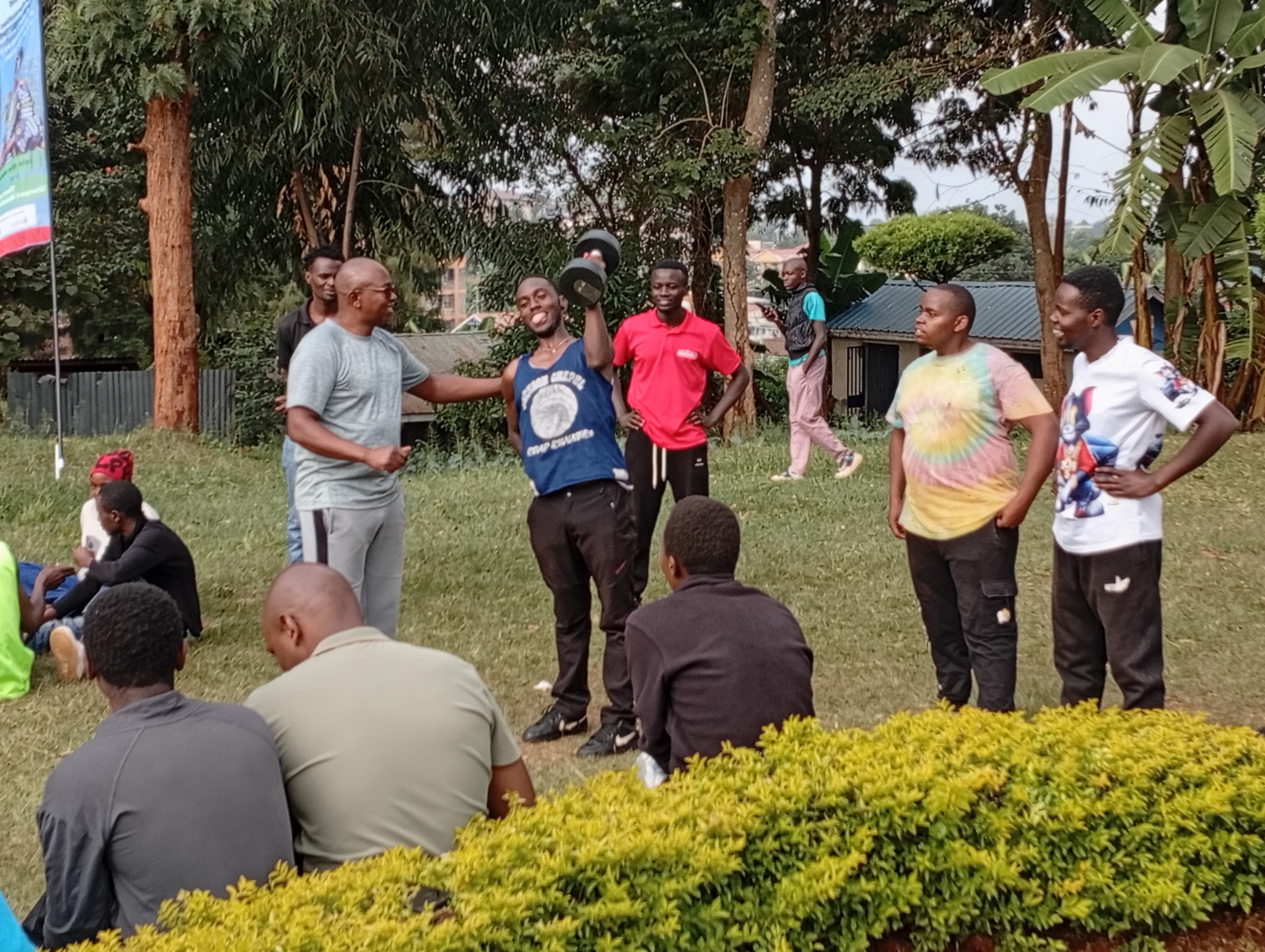 Ndumberi Vocational Training Centre students participating in a Nyumba Yetu community activity in Kiambu County, Kenya.